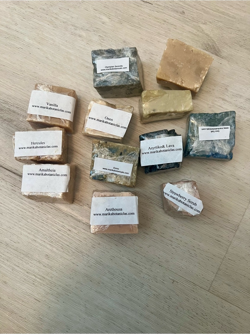 Marika Botanical Products Ancient Olympia, Greece Hand Made Soap 12 pcs